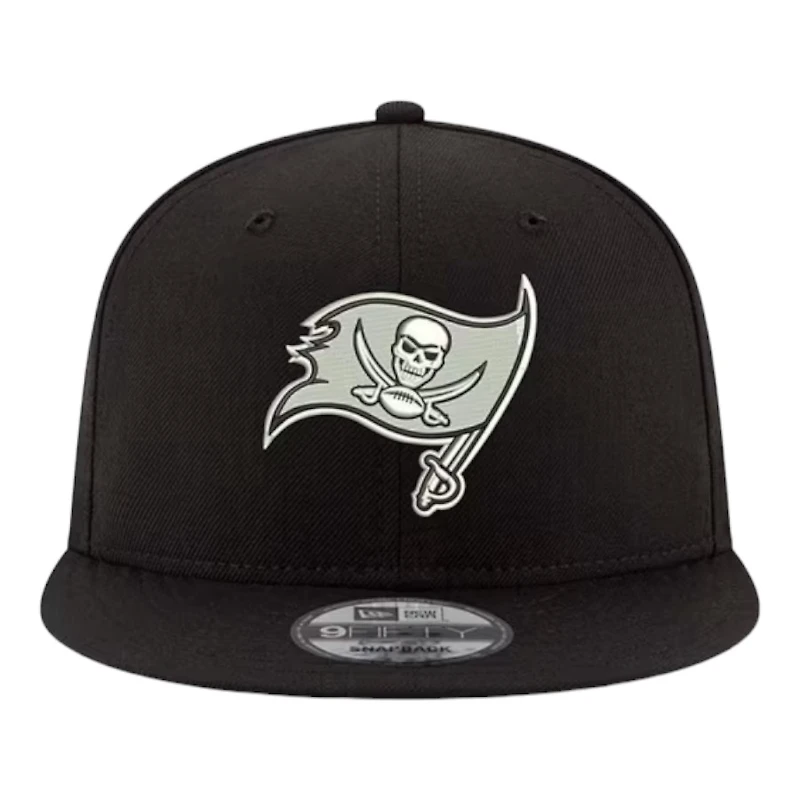 Tampa Bay Buccaneers Black and White Basic New Era 9FIFTY Snapback Hat