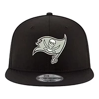 Tampa Bay Buccaneers Black and White Basic New Era 9FIFTY Snapback Hat