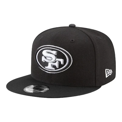 San Francisco 49ers Black and White Basic New Era 9FIFTY Snapback Hat