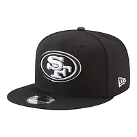 San Francisco 49ers Black and White Basic New Era 9FIFTY Snapback Hat