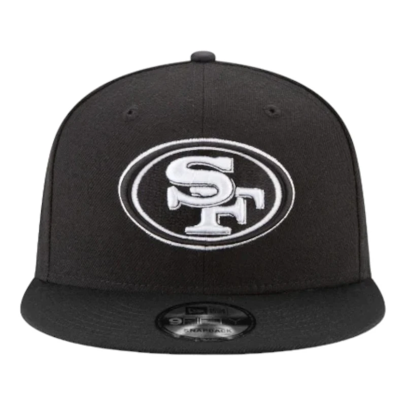 San Francisco 49ers Black and White Basic New Era 9FIFTY Snapback Hat