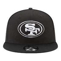 San Francisco 49ers Black and White Basic New Era 9FIFTY Snapback Hat