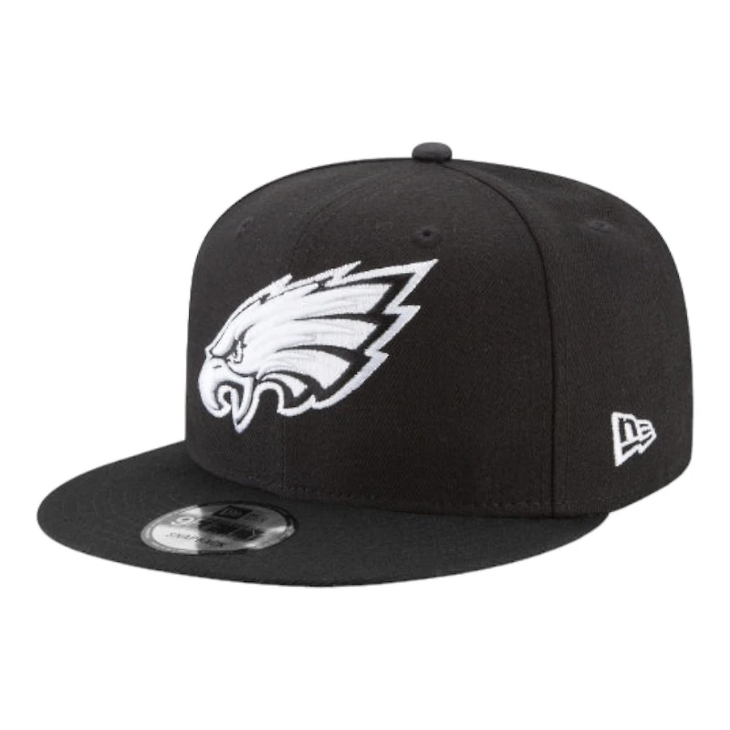 Philadelphia Eagles Black and White Basic New Era 9FIFTY Snapback Hat