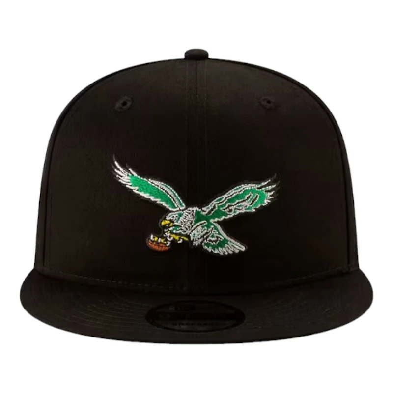 Philadelphia Eagles Black Historic Logo Basic New Era 9FIFTY Snapback Hat