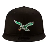 Philadelphia Eagles Black Historic Logo Basic New Era 9FIFTY Snapback Hat