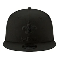 New Orleans Saints Black on Black Basic New Era 9FIFTY Snapback Hat