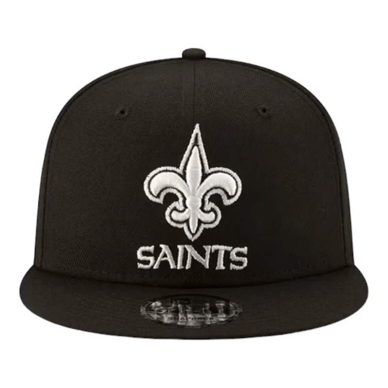 New Orleans Saints Black and White Basic New Era 9FIFTY Snapback Hat