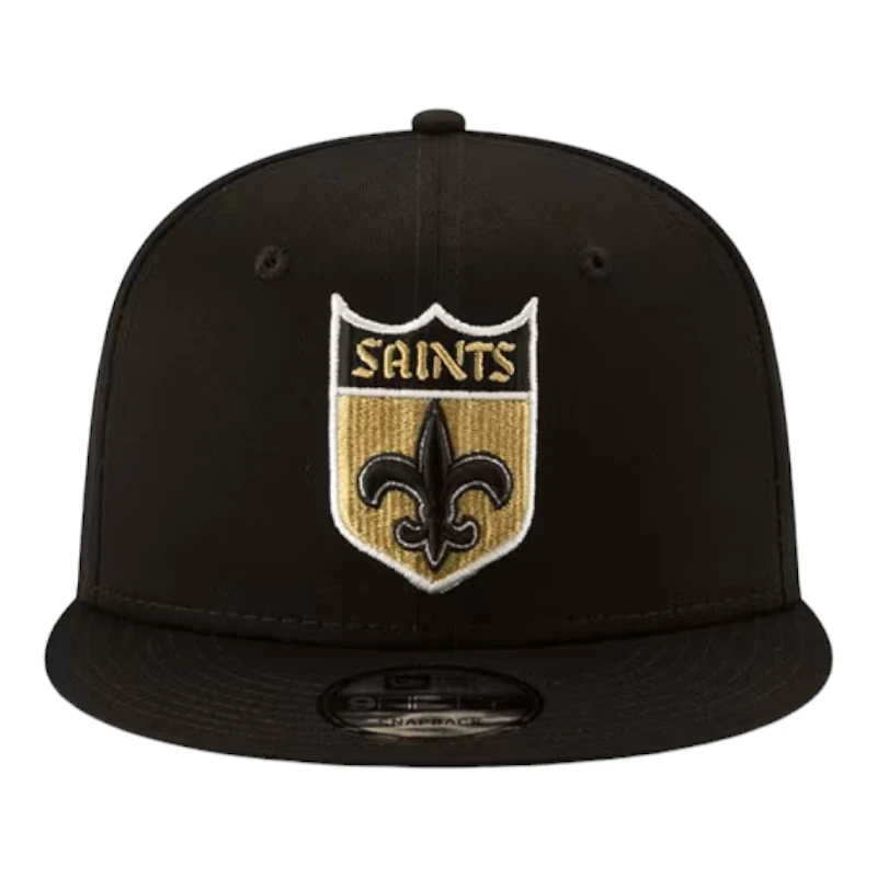 New Orleans Saints Black Historic Logo Basic New Era 9FIFTY Snapback Hat