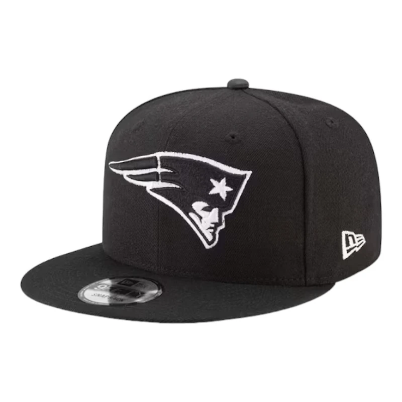 New England Patriots Black and White Basic New Era 9FIFTY Snapback Hat