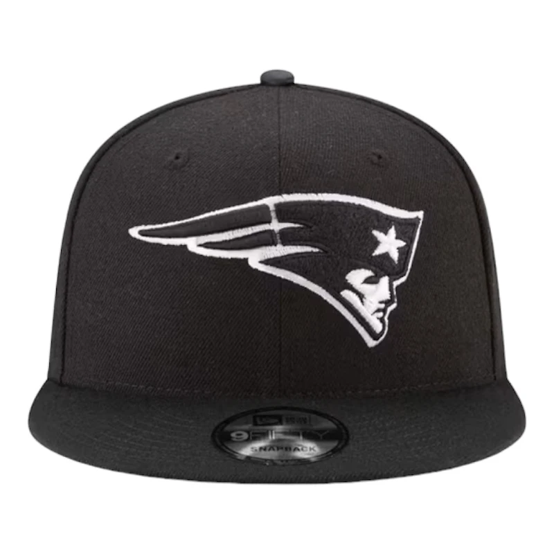 New England Patriots Black and White Basic New Era 9FIFTY Snapback Hat