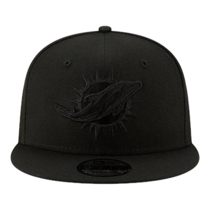 Miami Dolphins Black on Black Basic New Era 9FIFTY Snapback Hat