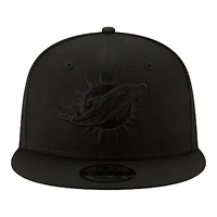 Miami Dolphins Black on Black Basic New Era 9FIFTY Snapback Hat