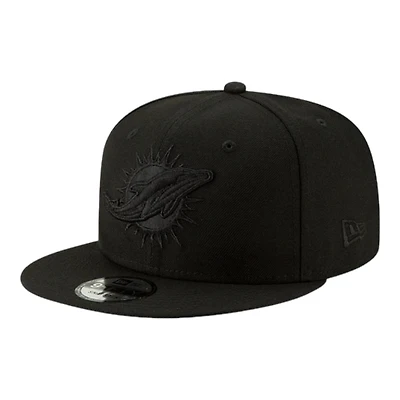 Miami Dolphins Black on Black Basic New Era 9FIFTY Snapback Hat