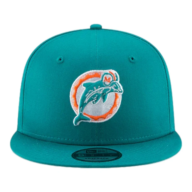 Miami Dolphins Aqua Historic Logo Basic New Era 9FIFTY Snapback Hat