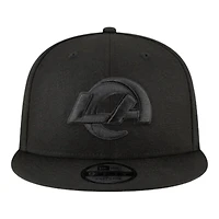Los Angeles Rams Black on Black Basic New Era 9FIFTY Snapback Hat