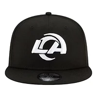Los Angeles Rams Black and White Basic New Era 9FIFTY Snapback Hat