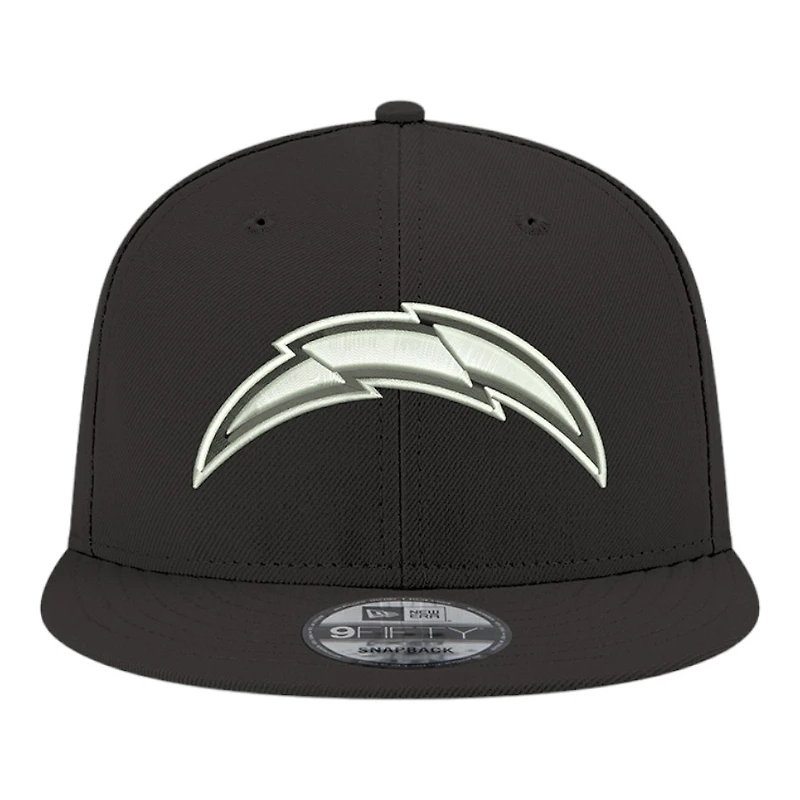 Los Angeles Chargers Black and White Basic New Era 9FIFTY Snapback Hat