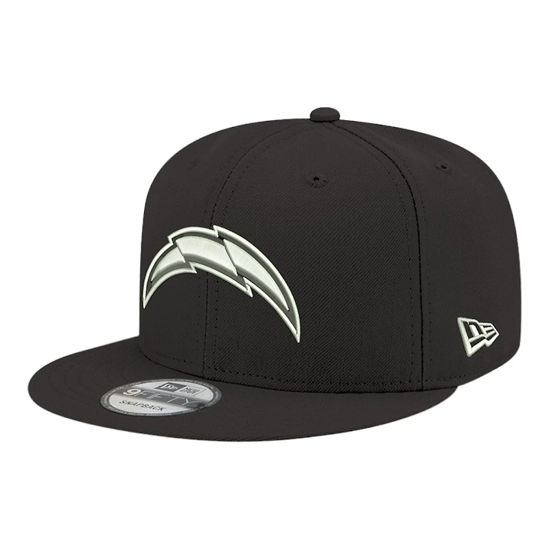 Los Angeles Chargers Black and White Basic New Era 9FIFTY Snapback Hat