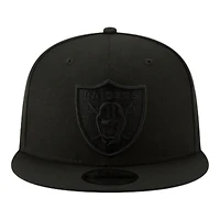 Las Vegas Raiders Black on Black Basic New Era 9FIFTY Snapback Hat