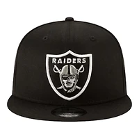 Las Vegas Raiders Black and Basic New Era 9FIFTY Snapback Hat
