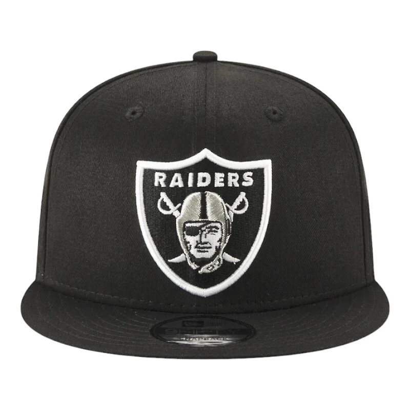 Las Vegas Raiders Black and Silver Basic New Era 9FIFTY Snapback Hat