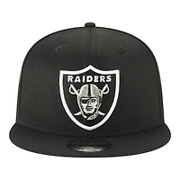 Las Vegas Raiders Black and Silver Basic New Era 9FIFTY Snapback Hat