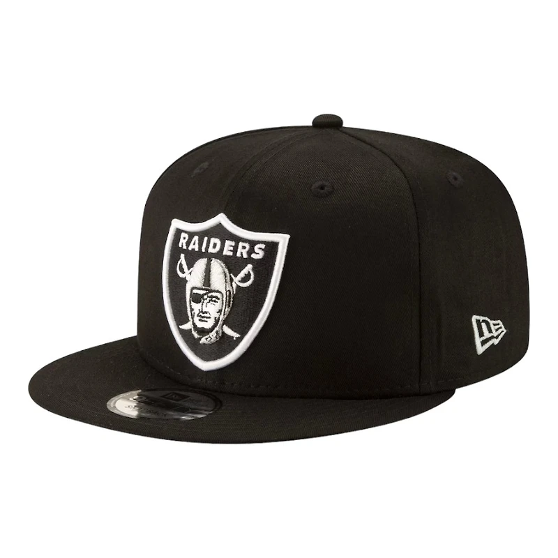 Las Vegas Raiders Black and Silver Basic New Era 9FIFTY Snapback Hat