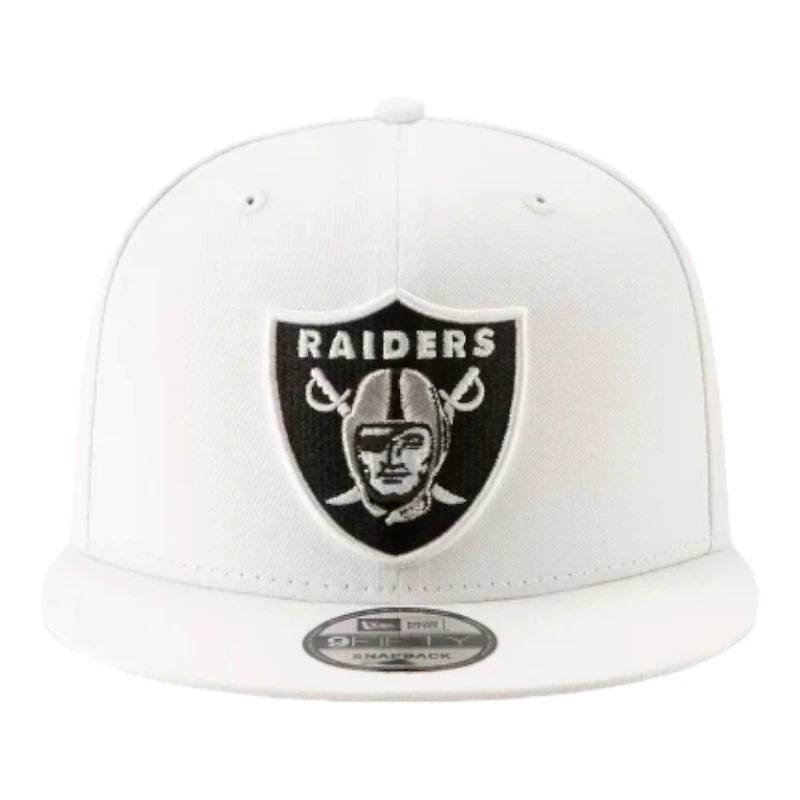 Las Vegas Raiders White Team Color Basic New Era 9FIFTY Snapback Hat