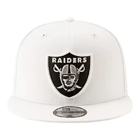 Las Vegas Raiders White Team Color Basic New Era 9FIFTY Snapback Hat