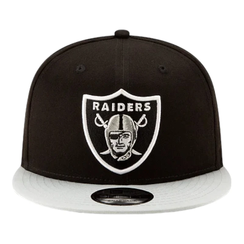 Las Vegas Raiders Black and Gray Basic New Era 9FIFTY Snapback Hat