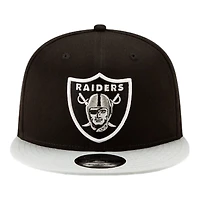 Las Vegas Raiders Black and Gray Basic New Era 9FIFTY Snapback Hat