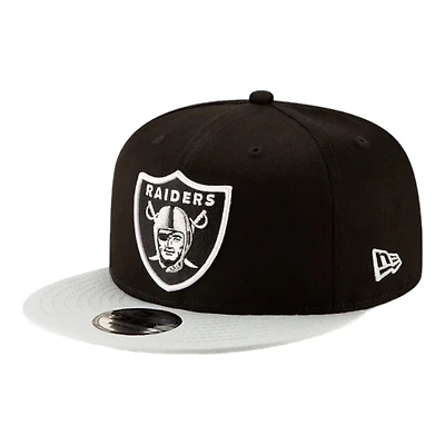 Las Vegas Raiders Black and Gray Basic New Era 9FIFTY Snapback Hat