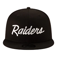 Las Vegas Raiders Black Script Basic New Era 9FIFTY Snapback Hat