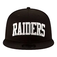 Las Vegas Raiders Black Blocked Logo Basic New Era 9FIFTY Snapback Hat