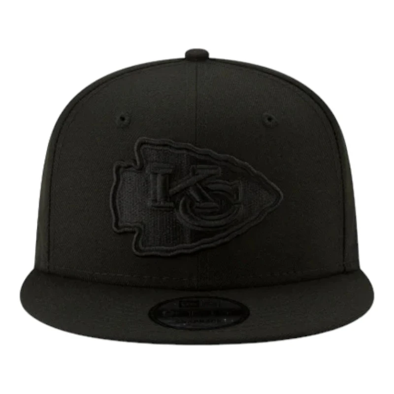 Kansas City Chiefs Black on Black Basic New Era 9FIFTY Snapback Hat