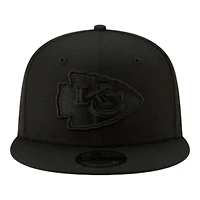 Kansas City Chiefs Black on Black Basic New Era 9FIFTY Snapback Hat