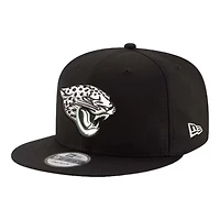 Jacksonville Jaguars Black and White Basic New Era 9FIFTY Snapback Hat