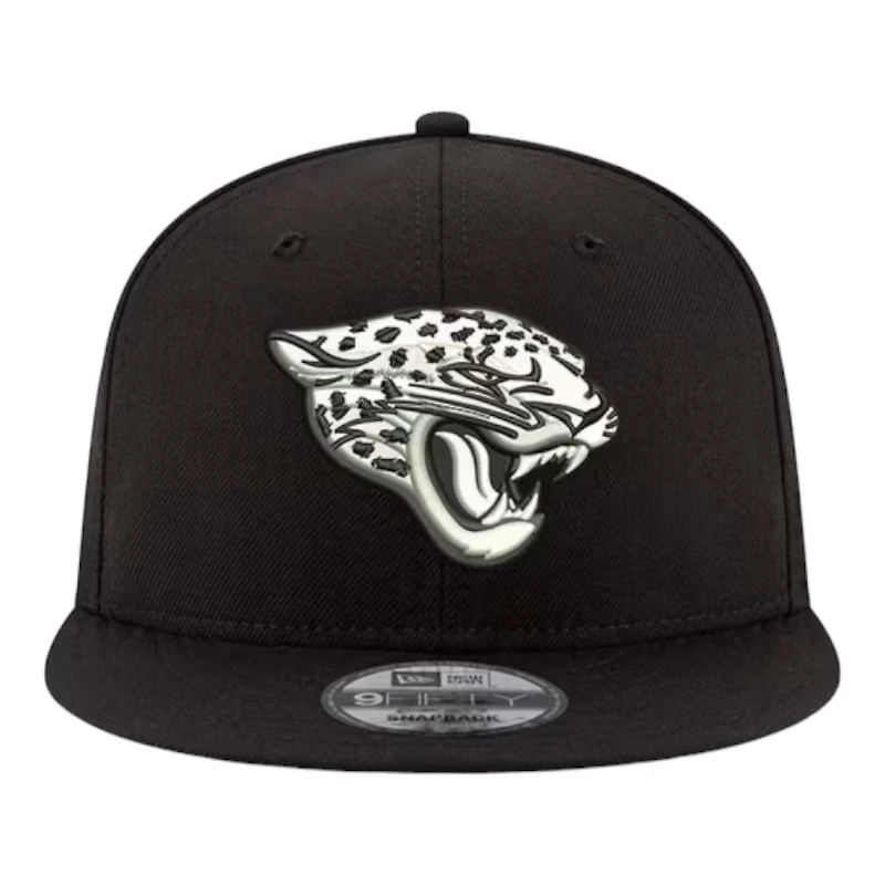 Jacksonville Jaguars Black and White Basic New Era 9FIFTY Snapback Hat