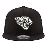 Jacksonville Jaguars Black and White Basic New Era 9FIFTY Snapback Hat