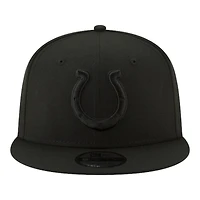 Indianapolis Colts Black on Black Basic New Era 9FIFTY Snapback Hat