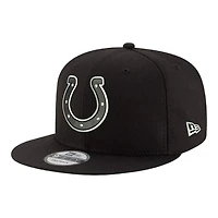 Indianapolis Colts Black and White Basic New Era 9FIFTY Snapback Hat