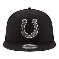 Indianapolis Colts Black and White Basic New Era 9FIFTY Snapback Hat