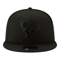 Houston Texans Black on Black Basic New Era 9FIFTY Snapback Hat