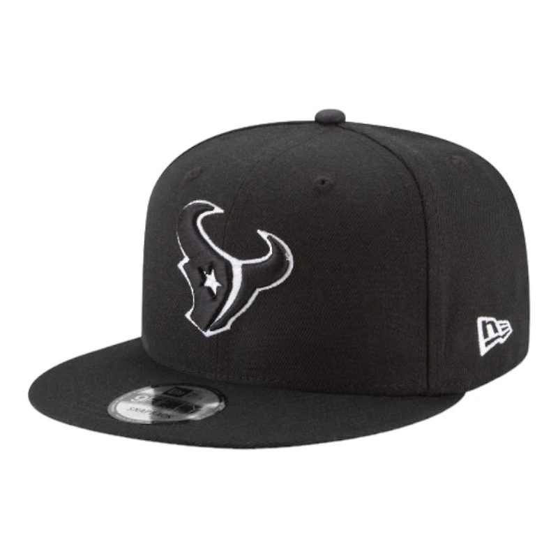 Houston Texans Black and White Basic New Era 9FIFTY Snapback Hat
