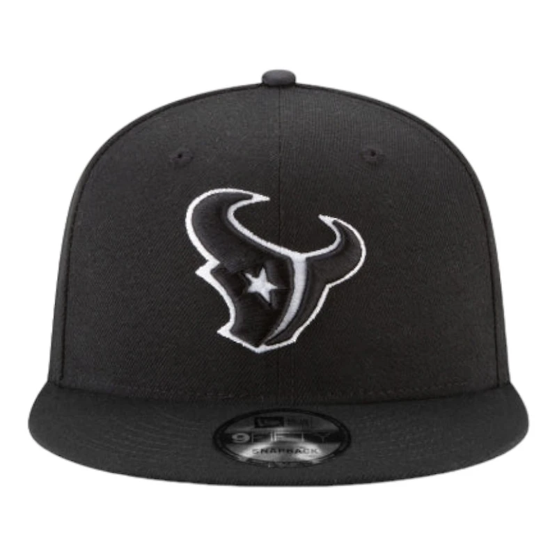 Houston Texans Black and White Basic New Era 9FIFTY Snapback Hat