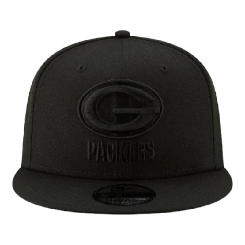 Green Bay Packers Black on Black Basic New Era 9FIFTY Snapback Hat