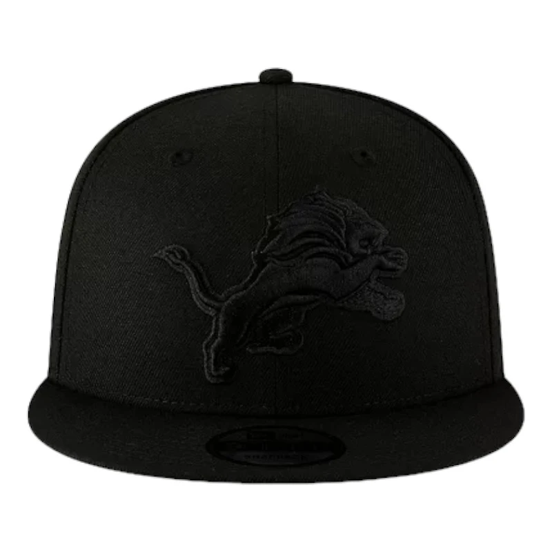 Detroit Lions Black on Black Basic New Era 9FIFTY Snapback Hat