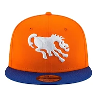 Denver Broncos Orange and Blue Basic New Era 9FIFTY Snapback Hat
