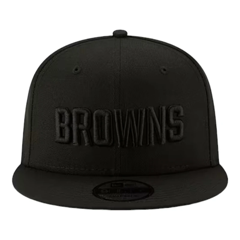 Cleveland Browns Black on Black Basic New Era 9FIFTY Snapback Hat