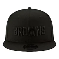 Cleveland Browns Black on Black Basic New Era 9FIFTY Snapback Hat